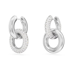 ASYMMETRICAL DEXTERA HOOP EARRINGS, INTERLOCKING LOOP
