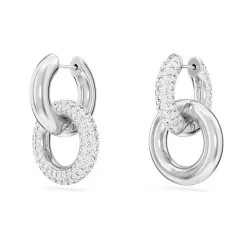 ASYMMETRICAL DEXTERA HOOP EARRINGS, INTERLOCKING LOOP