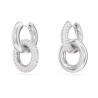 ASYMMETRICAL DEXTERA HOOP EARRINGS, INTERLOCKING LOOP