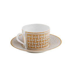 TEA CUP WITH SAUCER, MOSAIQUE GOLD AU24, 26016P