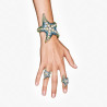 IDYLLIA COCKTAIL RING STARFISH, MULTICOLORED, GOLD PLATED