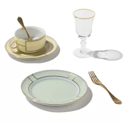 SET OF 2 TEA CUPS, DIVA