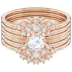 MOONSON SET OF RINGS, ROSE...