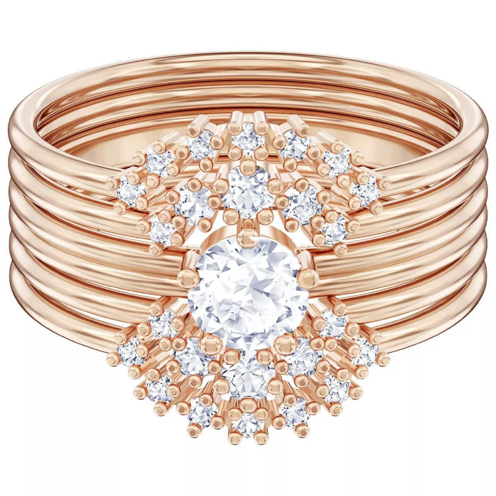 SET DI ANELLI MOONSON, PLACCATO ORO ROSA