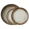 SET OF 12 CERAMIC PLATES, SHADE EARTH