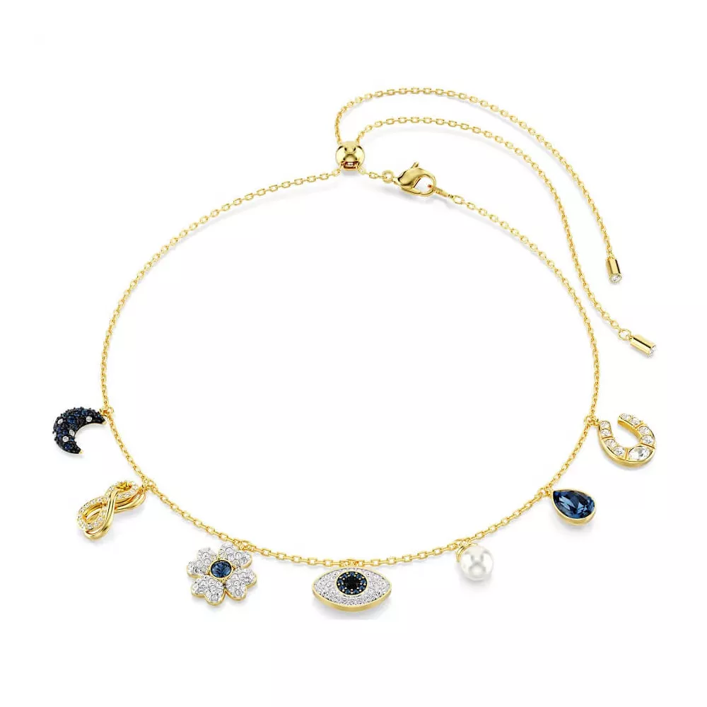 SYMBOLICA CHOKER BLUE, GOLD TONE PLATING 5692164