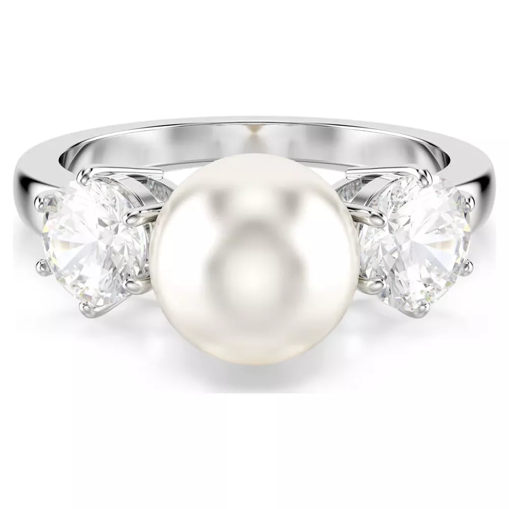 MATRIX RING, CRYSTAL PEARL, ROUND CUT