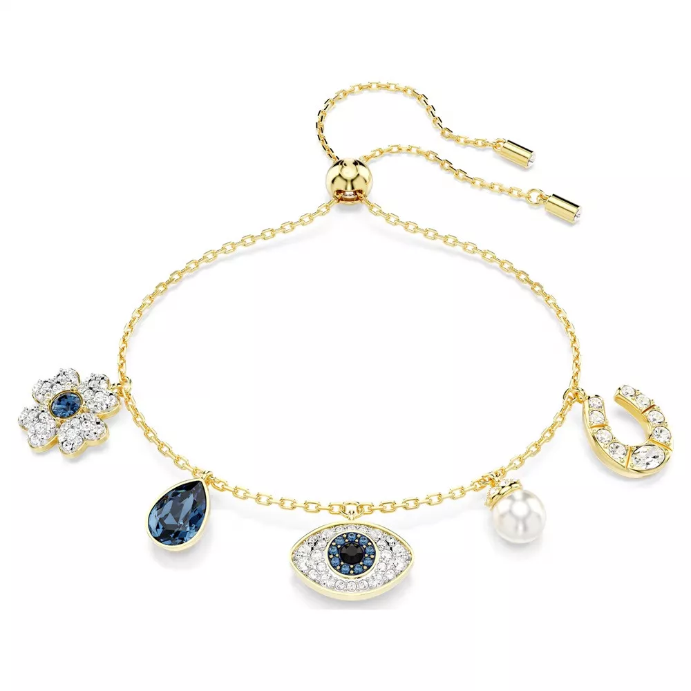 BRACCIALE SYMBOLICA BLU, PLACCATURA COLOR ORO 5692162