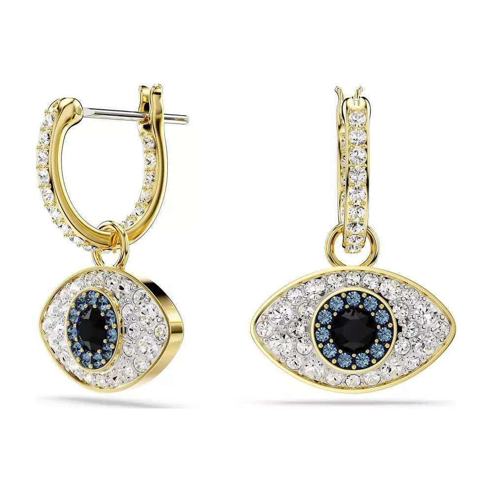 SYMBOLICA: PIERCED EARRINGS BLUE, GOLD TONE PLATING 5692163
