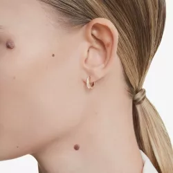 MATRIX HOOP EARRINGS, ROUND CUT