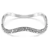 SUBLIMA BANGLE, WHITE, RHODIUM PLATED