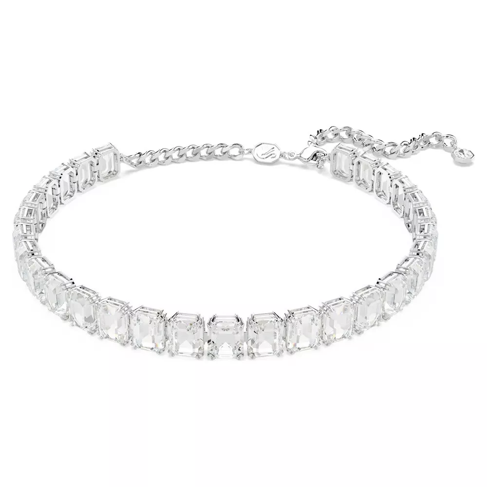 MILLENIA CHOKER, WHITE, RHODIUM PLATED 5696292