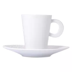 COFFEE CUP & SAUCER, WHITE...