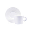 TEA CUP WITH SAUCER, WHITE ECUME