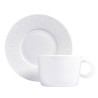 BREAKFAST CUP WITH SAUCER, WHITE ECUME