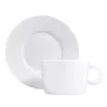 TAZZA COLAZIONE CON PIATTO, ECUME BIANCO