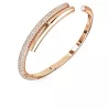 DEXTERA BANGLE, WHITE, ROSE GOLD-TONE PLATED
