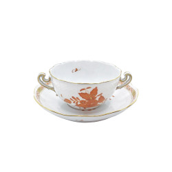 SOUP CUP WITH SAUCER 30 CL, APPONYI ORANGE AOG 718