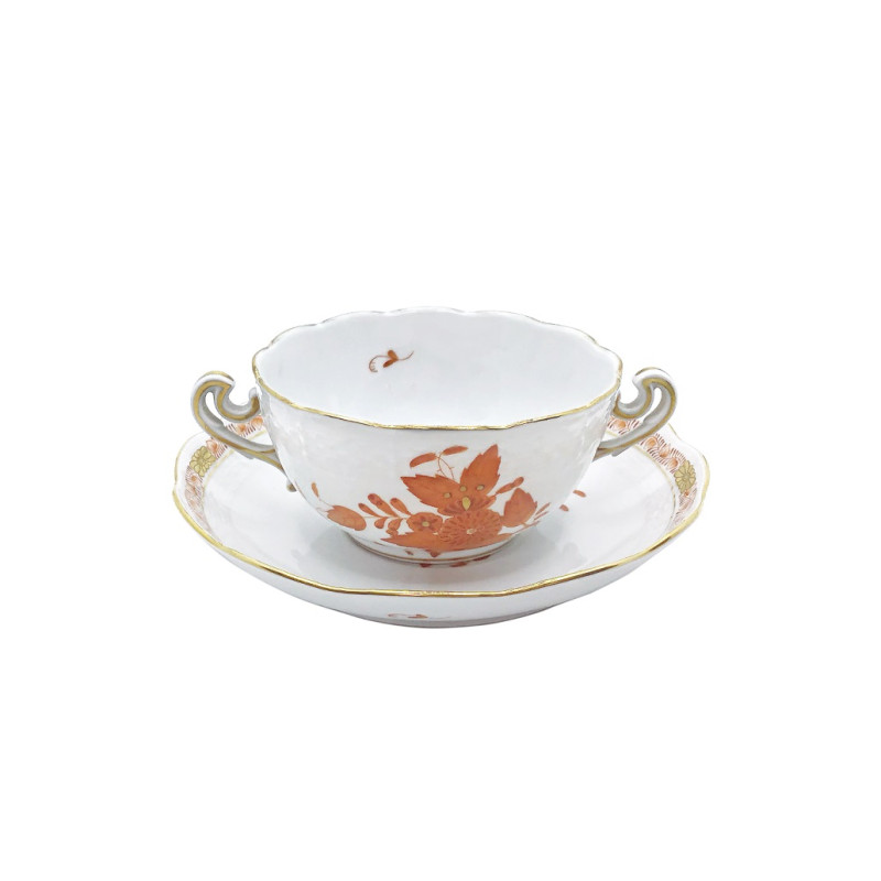 SOUP CUP WITH SAUCER 30 CL, APPONYI ORANGE AOG 718