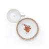 COFFEE CUP WITH SAUCER, APPONYI ORANGE AOG 1709 + 1727