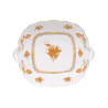 SQUARE CAKE PLATE 28 X 24,5 CM, APPONYI ORANGE AOG 1430