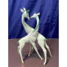 PAIR OF GIRAFFES 15283 VIEUX HEREND GREEN