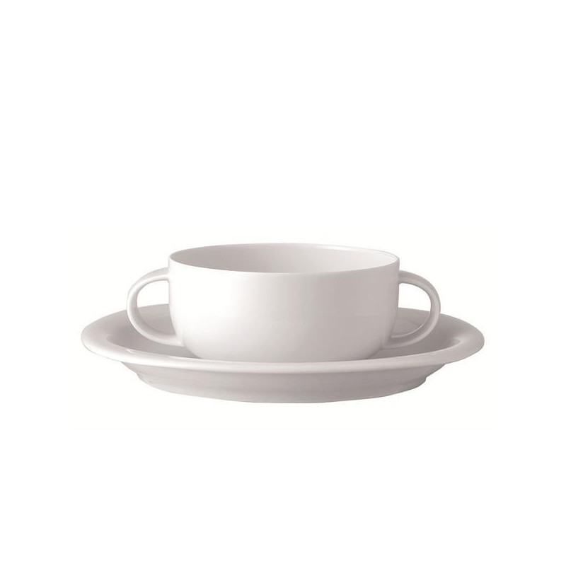 TAZZA BRODO CON PIATTO 17000/800001/10420 SUOMI BIANCO