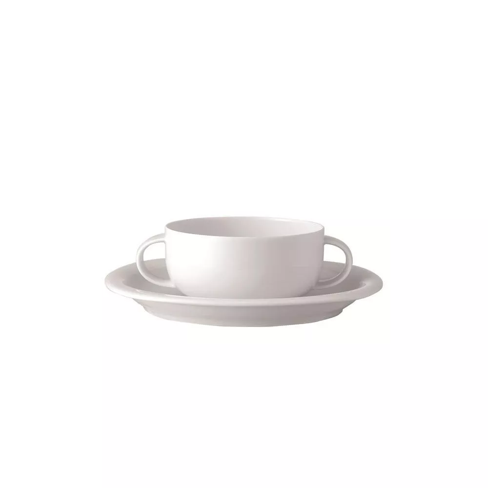 TAZZA BRODO CON PIATTO 17000/800001/10420 SUOMI BIANCO