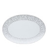OVAL SERVICE PLATE 38 CM, TAC SKIN PLATIN
