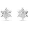 DEXTERA STUD EARRINGS, STAR, WHITE, RHODIUM PLATED 5700322