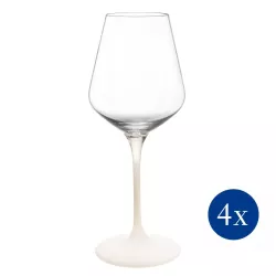 SET OF 4 WHITE WINE GOBLETS, MANUFACTURE ROCK