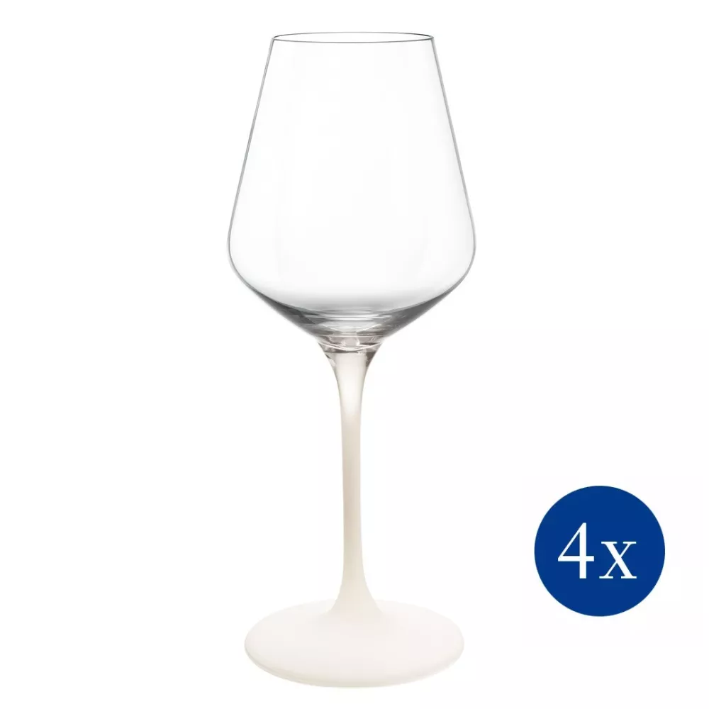 SET OF 4 WHITE WINE GOBLETS, MANUFACTURE ROCK