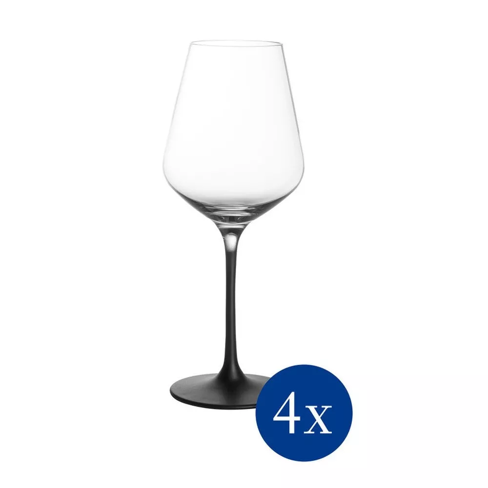 SET OF 4 WHITE WINE GOBLETS, MANUFACTURE ROCK