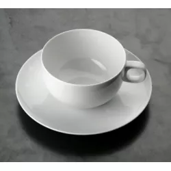 TEA CUP & SAUCER MOON WHITE...