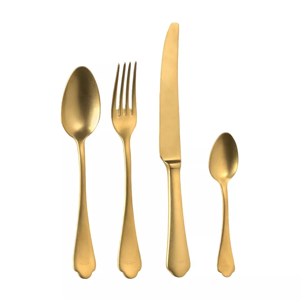 SET 24 POSATE FLORA PVD ORO