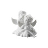 PAIR OF ANGELS WITH FLOREAL WREATH 6 CM