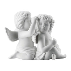 PAIR OF ANGELS WITH FLOREAL...