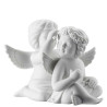 PAIR OF ANGELS WITH FLOREAL WREATH 11,3 CM