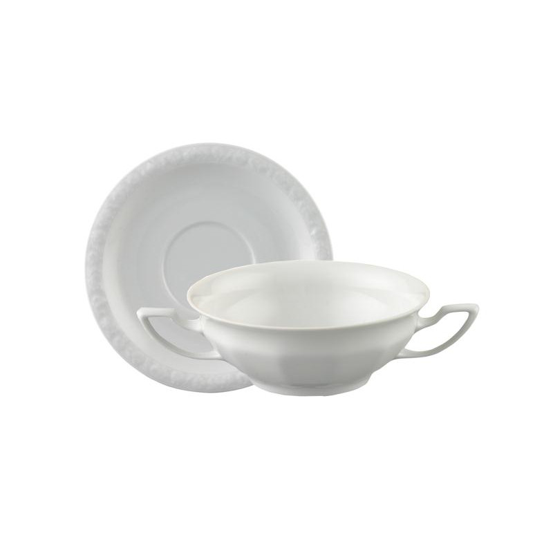 TAZZA BRODO CON PIATTO 10430/800001/10420 MARIA BIANCO