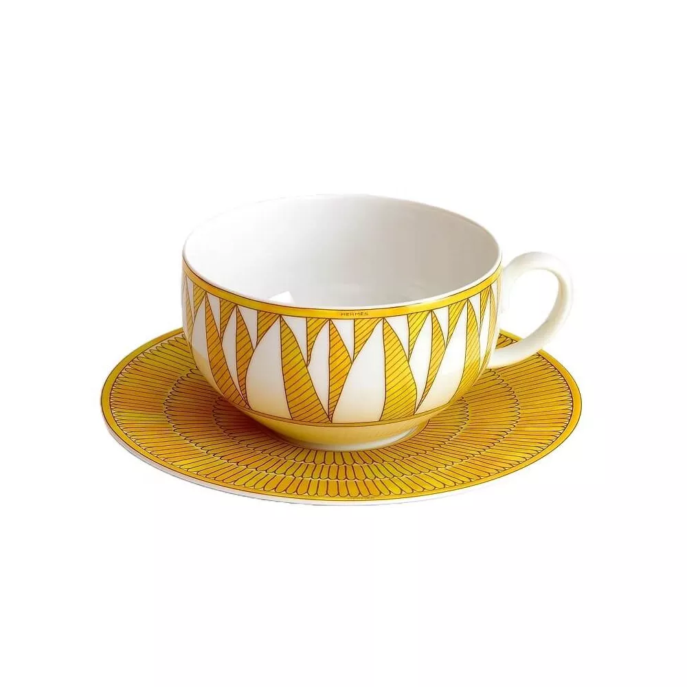 BREAKFAST CUP WITH SAUCER, 46015 SOLEIL D HERMES
