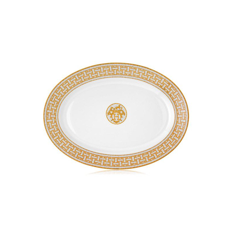OVAL TRAY 42CM MOSAIQUE 24 GOLD 26050