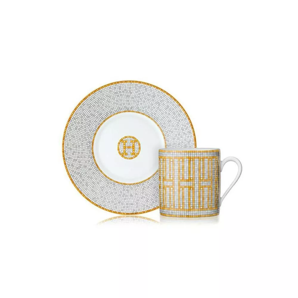 TAZZA CAFFE CON PIATTINO MOSAIQUE 24 ORO 26017