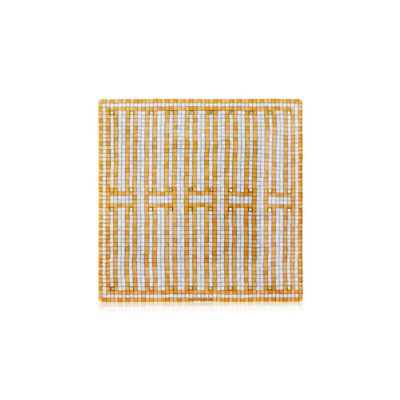 SQUARE PLATE 2 11CM MOSAIQUE 24 GOLD 26042