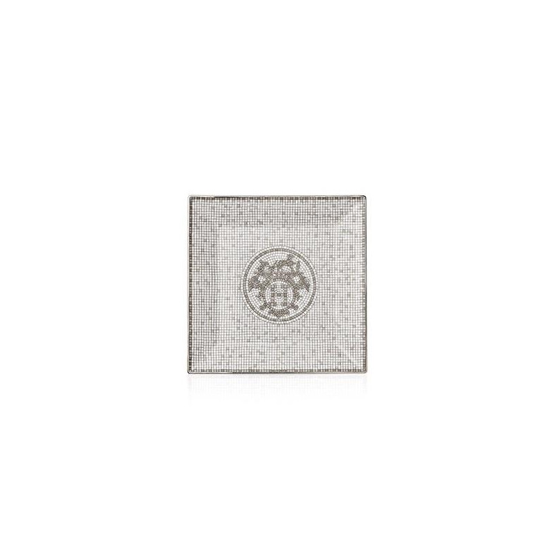 SQUARE PLATE 15CM MOSAIQUE 24 PLATINUM 35043