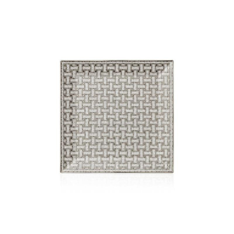 SQUARE PLATE N.4  19CM MOSAIQUE 24 PLATINUM 35044