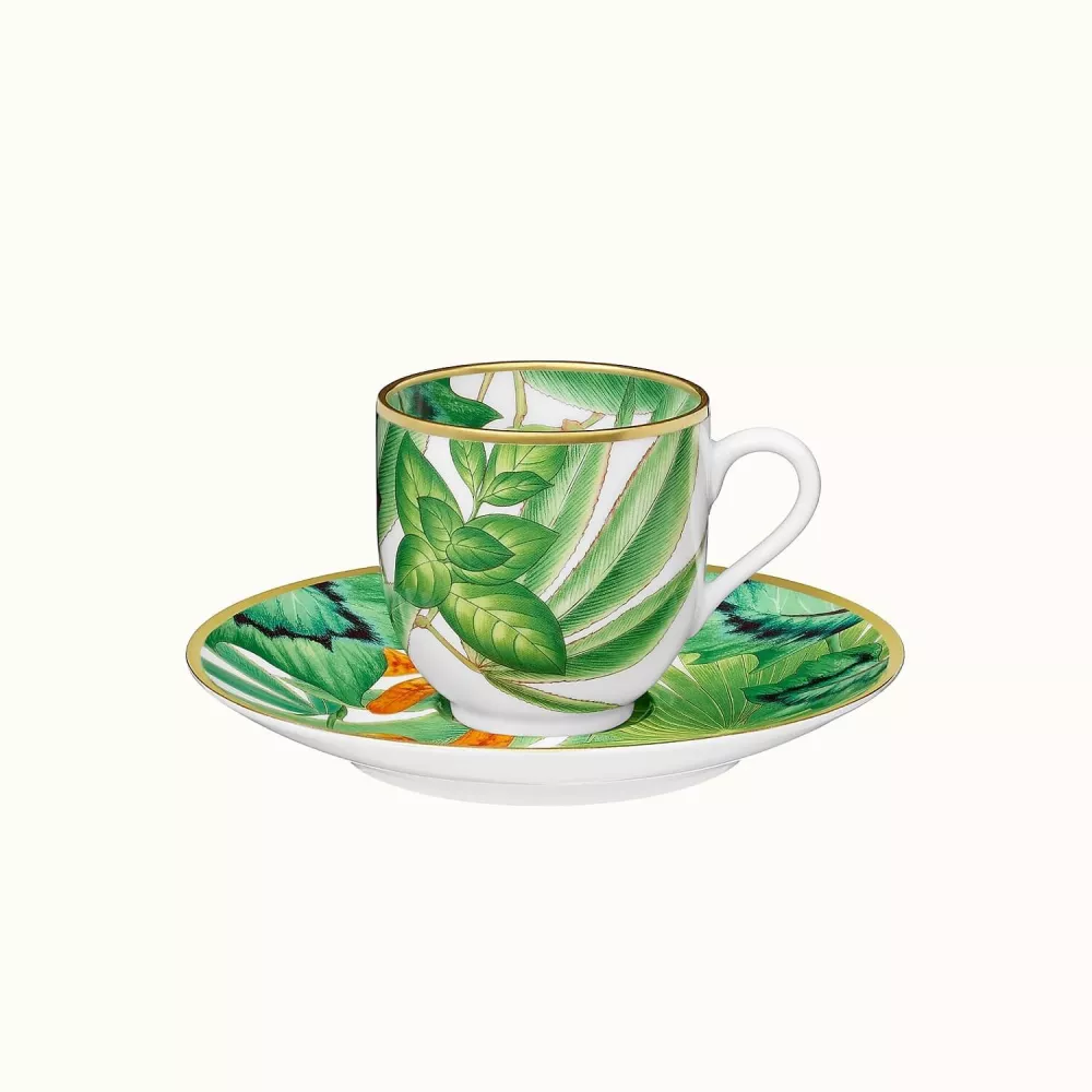 TAZZA CAFFE  CON PIATTINO PASSIFOLIA 44017