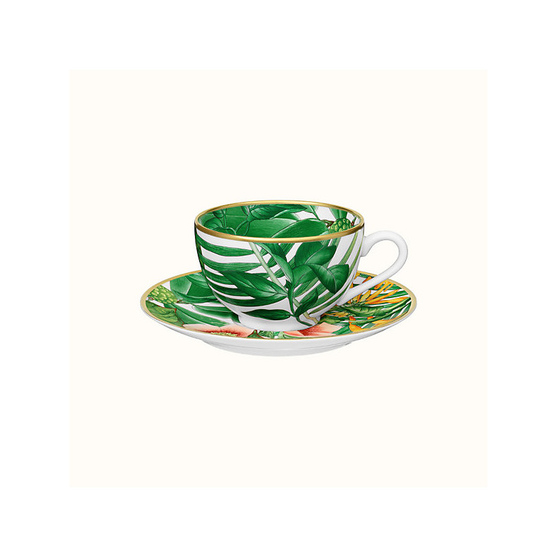 TAZZA TE  CON PIATTINO PASSIFOLIA 44016