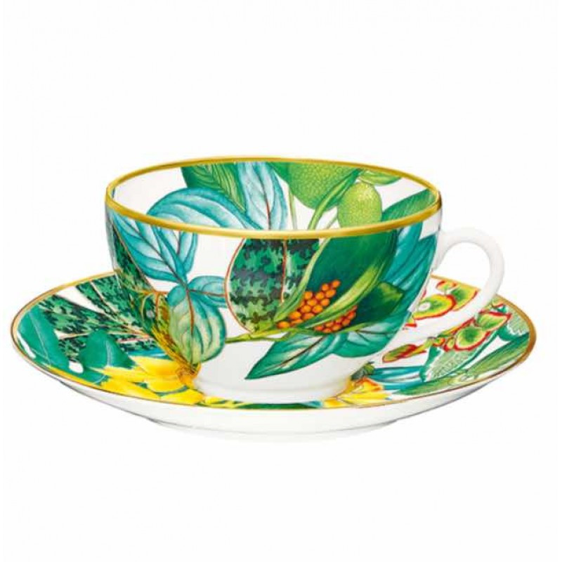 TAZZA COLAZIONE CON PIATTINO PASSIFOLIA 44015