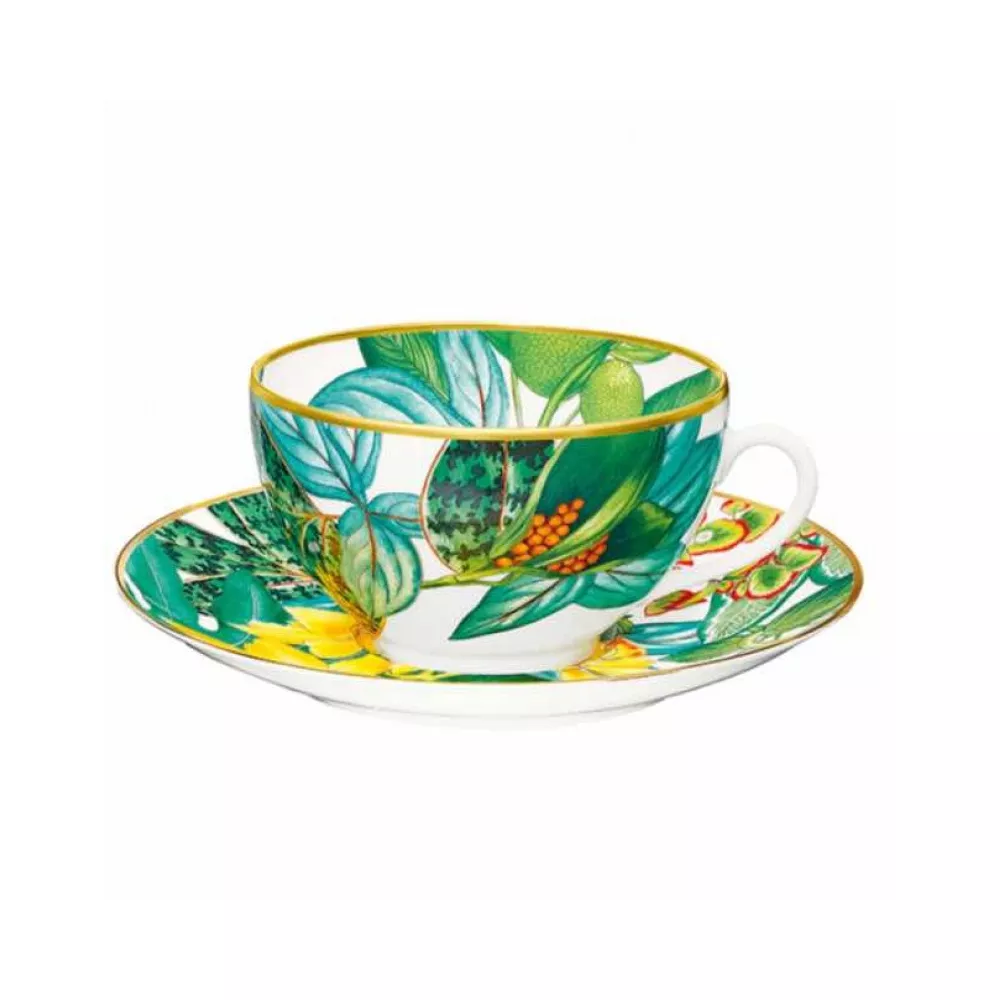 TAZZA COLAZIONE CON PIATTINO PASSIFOLIA 44015