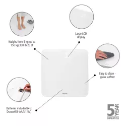 BATHROOM SCALE, WHITE